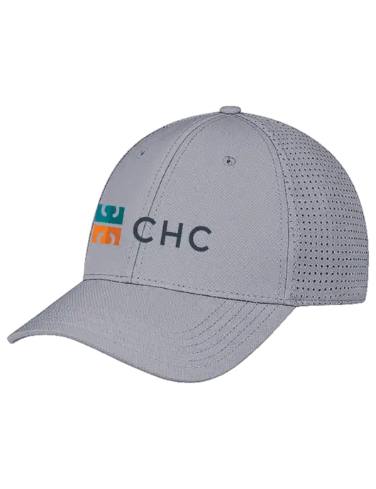 Grey Performance Stretchable Cap Hook & Loop w/CHC Logo
