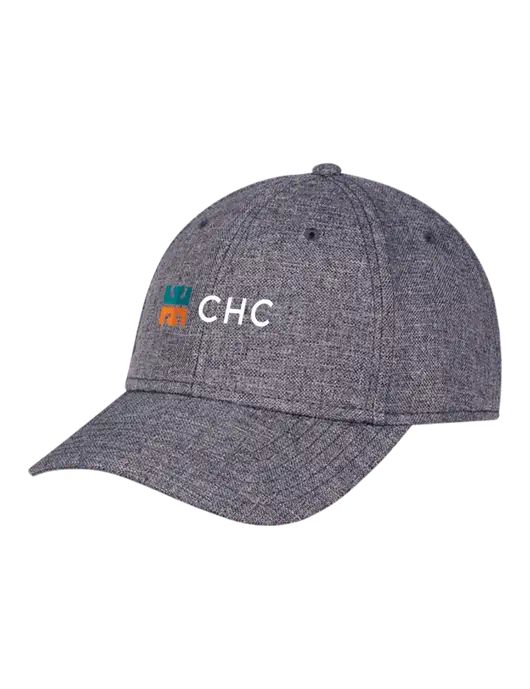 Heather Charcoal Structured Linen Look Cap Hook & Loop w/CHC Logo