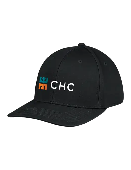 Premium Modern Structured Twill Black Snapback Cap w/CHC Logo
