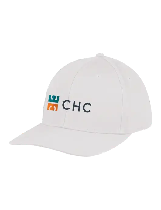 Premium Modern Structured Twill White Snapback Cap w/CHC Logo