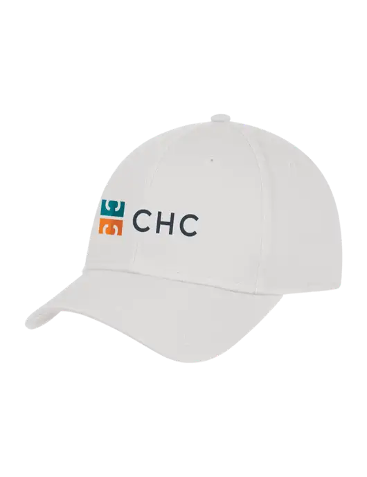 White Structured Cap Hook & Loop w/CHC Logo
