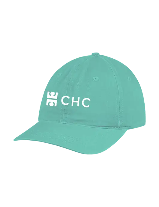 Garment Washed Unstructured Twill Very Light Teal Cap w/CHC Logo