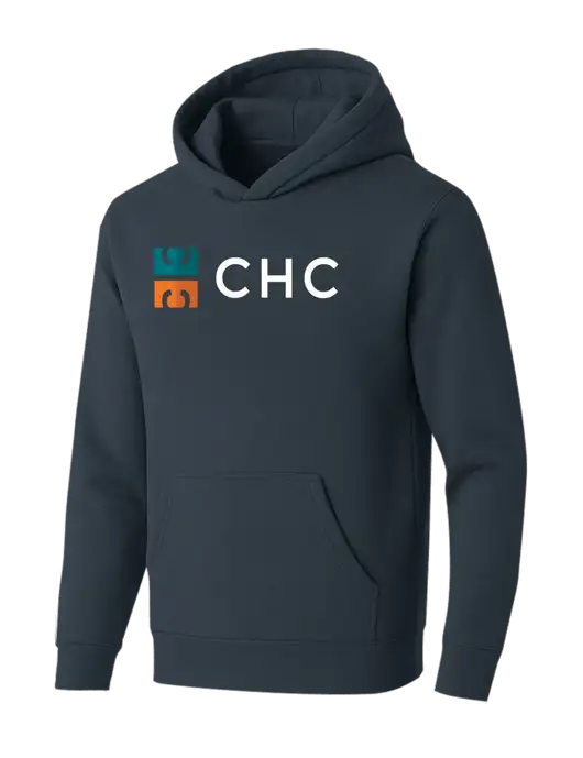 BELLA+CANVAS Dark Grey Sponge Fleece Pullover Hoodie w/CHC Logo
