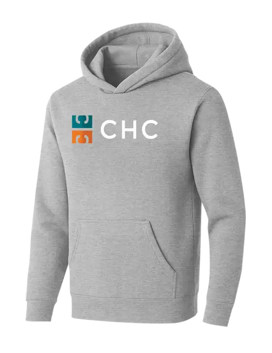 BELLA+CANVAS Light Grey Heather Sponge Fleece Pullover Hoodie w/CHC Logo