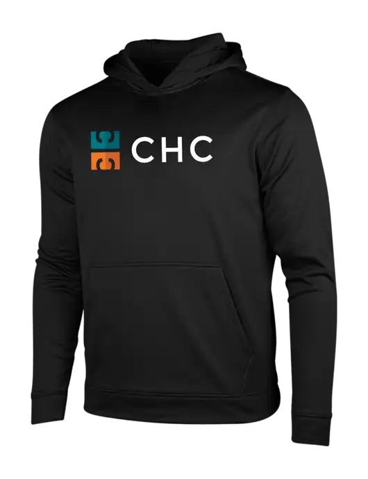Black Fleece Sport-Wick Hooded Pullover w/CHC Logo