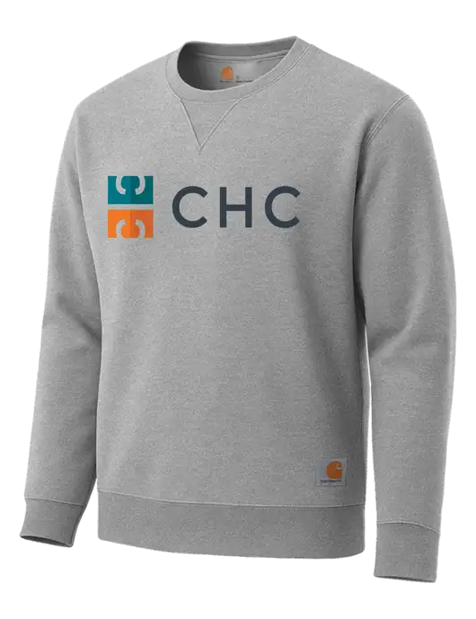 Carhartt Light Grey Heather Midweight Crewneck Sweatshirt w/CHC Logo