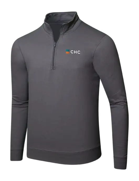 Charcoal 8.5 oz Ring Spun 1/4 Zip Pullover Sweatshirt w/CHC Logo