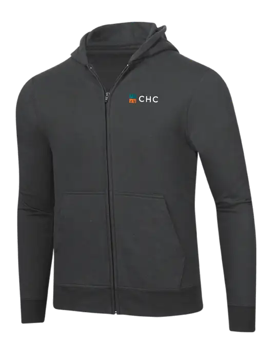 Charcoal 8.5 oz Ring Spun Zip Hooded Sweatshirt w/CHC Logo