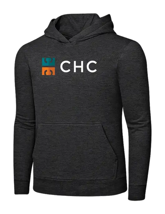 Dark Heather Grey 7.8 oz Ring Spun Hooded Sweatshirt w/CHC Logo