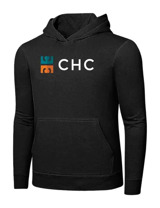 Jet Black 7.8 oz Ring Spun Hooded Sweatshirt w/CHC Logo