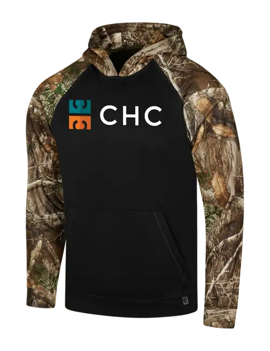 Russell Outdoors Black/Realtree Edge Camo Colorbock Performance Hoodie w/CHC Logo