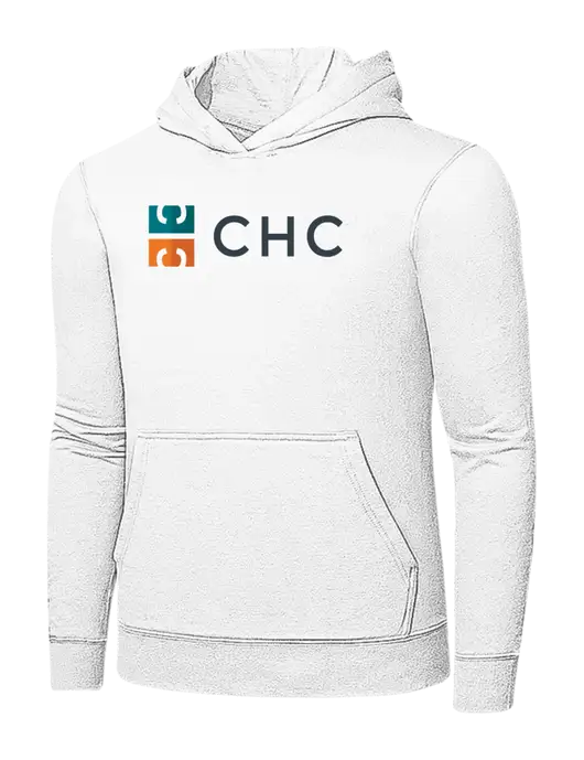 White 7.8 oz Ring Spun Hooded Sweatshirt w/CHC Logo