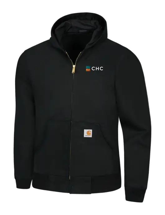 Carhartt Black Thermal Lined Duck Active Jacket w/CHC Logo