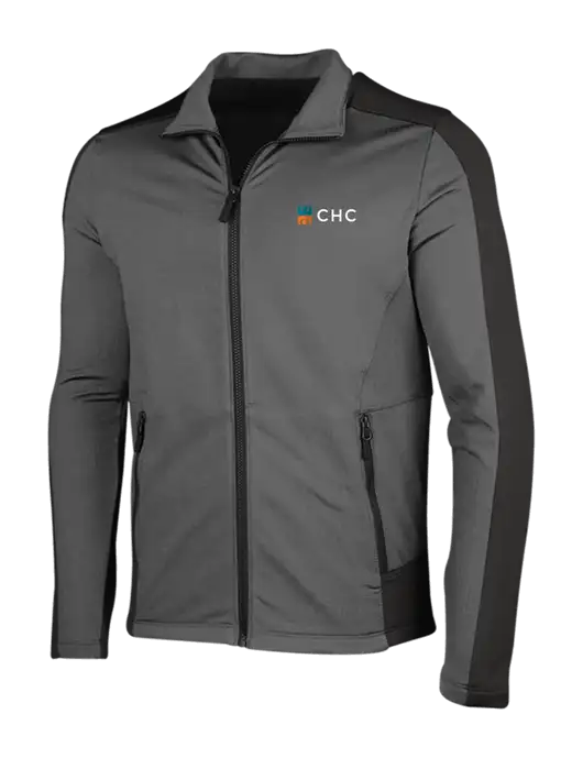 Medium Grey Heather Grid Fleece Jacket w/CHC Logo