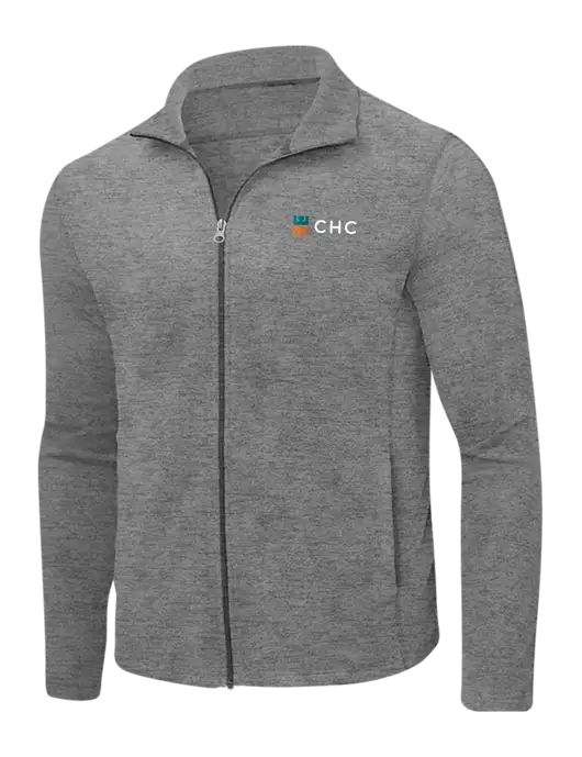 Medium Grey Heather Microfleece Full-Zip Jacket w/CHC Logo
