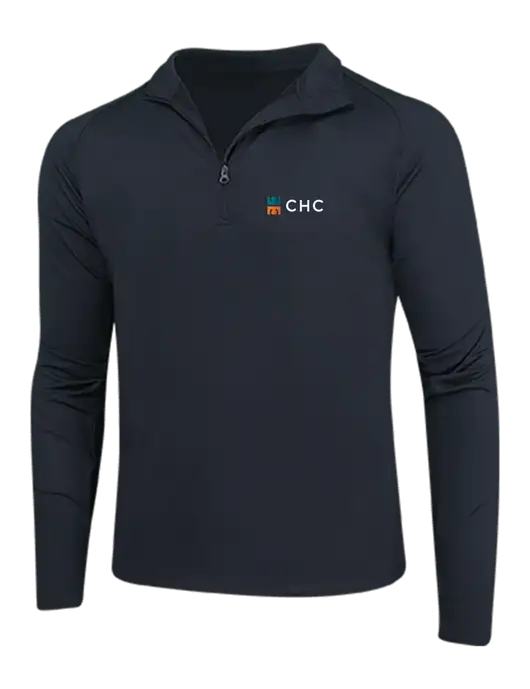 Black Sport Wick Stretch 1/4 Zip Pullover w/CHC Logo