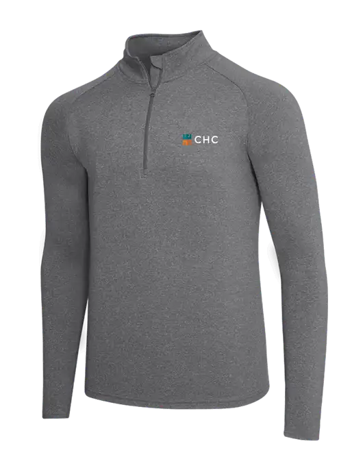 Dark Grey Heather Sport Wick Stretch 1/4 Zip Pullover w/CHC Logo