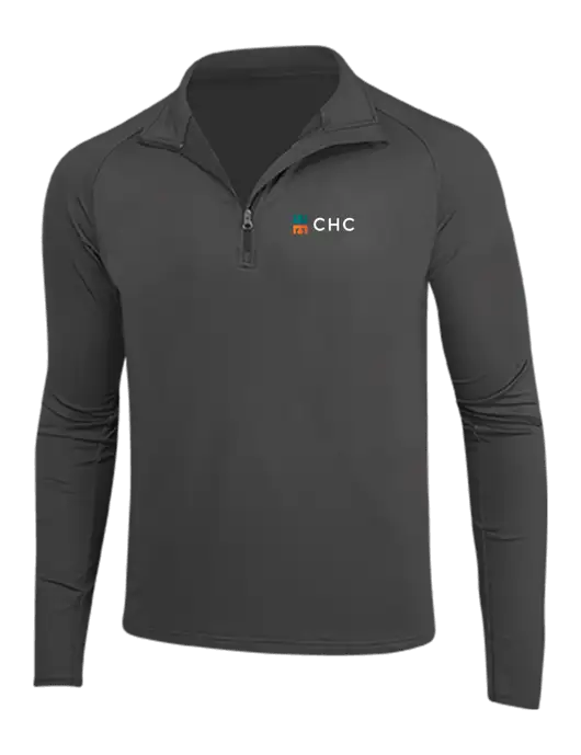 Charcoal Grey Sport Wick Stretch 1/4 Zip Pullover w/CHC Logo