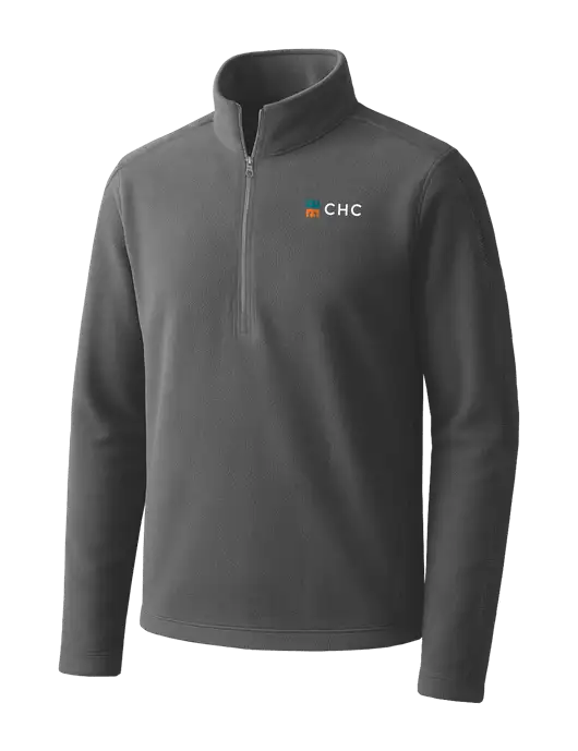 Medium Grey Microfleece 1/2 Zip Pullover w/CHC Logo