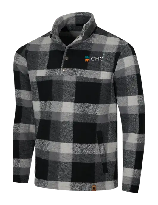 Russell Outdoors Black/White Plaid Basin Snap Pullover w/CHC Logo
