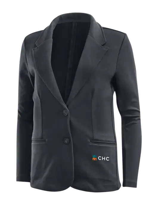 Charcoal Grey Womens Knit Blazer w/CHC Logo