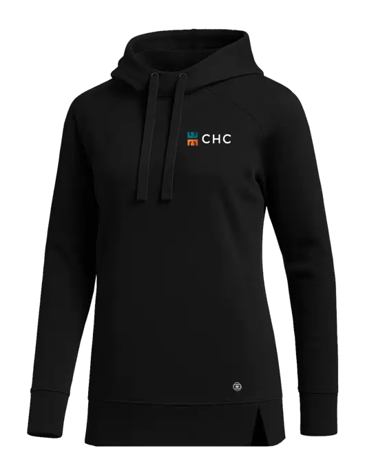 OGIO Black Womens Luuma Pullover Fleece Hoodie w/CHC Logo