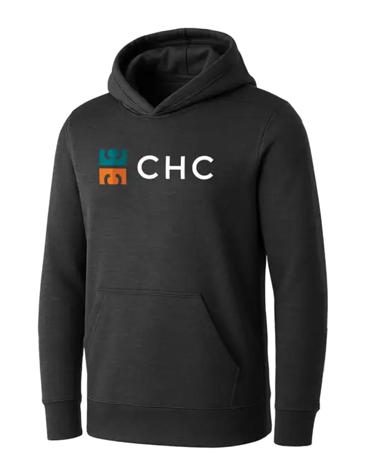 Womens Dark Grey Heather Core Fleece Pullover Hooded Sweatshirt w/CHC Logo