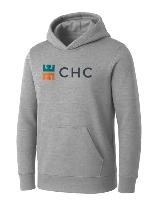 Womens Light Grey Heather Core Fleece Pullover Hooded Sweatshirt w/CHC Logo