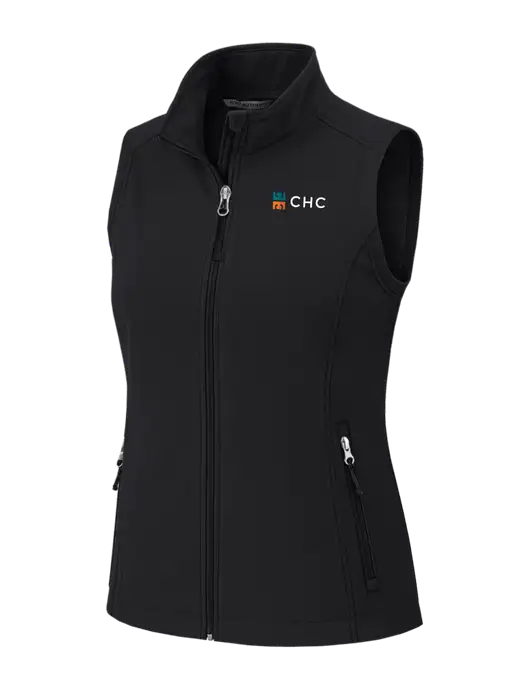 Black Womens Core Soft Shell Vest w/CHC Logo