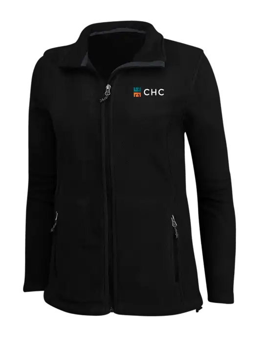 Womens Black Fleece Jacket w/CHC Logo