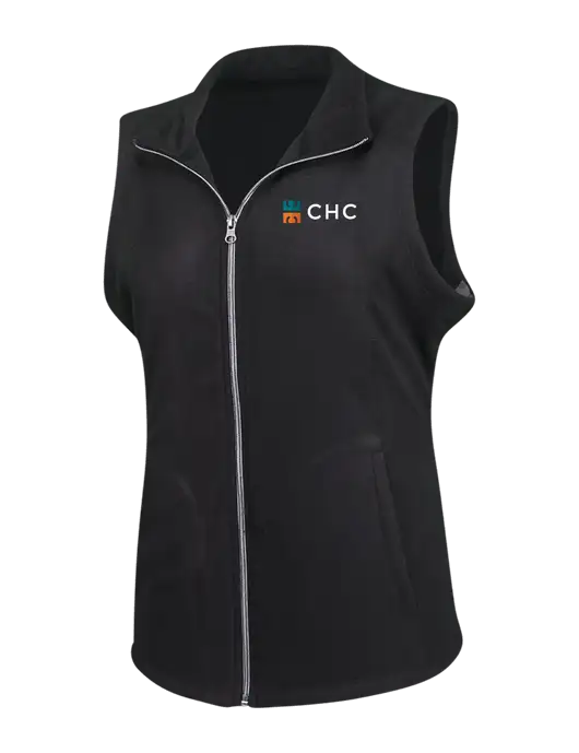 Black Womens Microfleece Vest w/CHC Logo