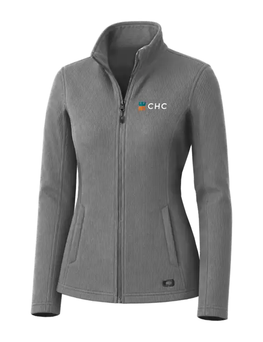 OGIO Medium Grey Womens Grit Fleece Jacket w/CHC Logo