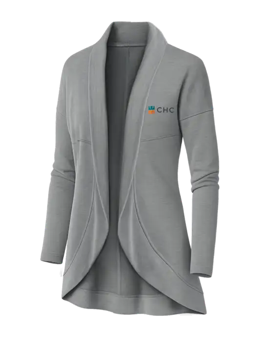 OGIO Light Grey Heather Womens Luuma Cocoon Fleece w/CHC Logo