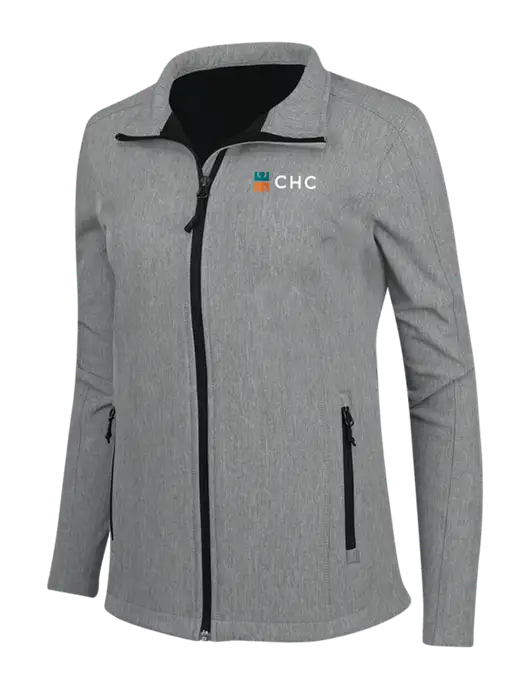Medium Grey Heather Womens Core Soft Shell Jacket w/CHC Logo