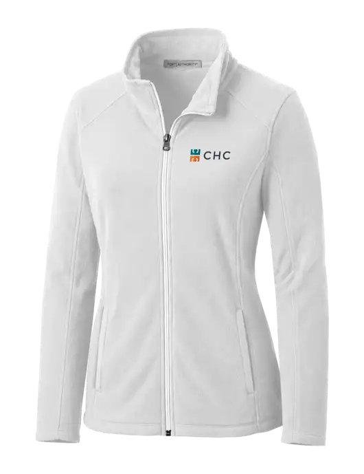 White Womens Microfleece Jacket w/CHC Logo