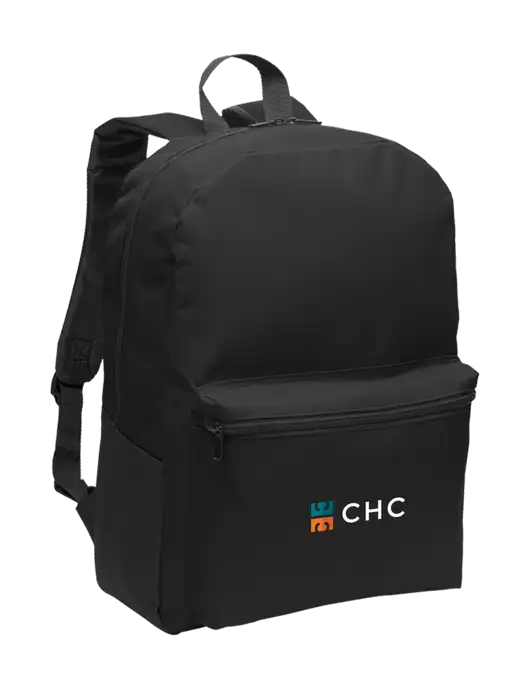 Casual Black Lightweight Laptop Backpack w/CHC Logo