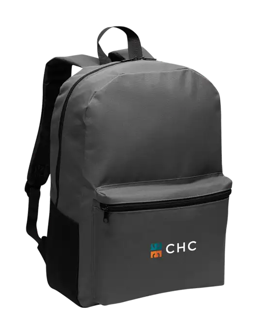 Casual Dark Charcoal Lightweight Laptop Backpack w/CHC Logo