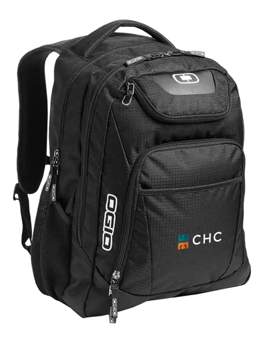 OGIO Black/Silver Excelsior Laptop Backpack w/CHC Logo