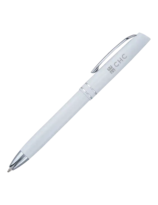 White Anguilla Black Ink Pen w/CHC Logo