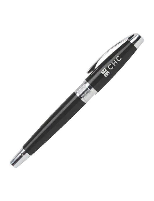 Masscotti Black Rollerball Pen - Black Ink w/CHC Logo