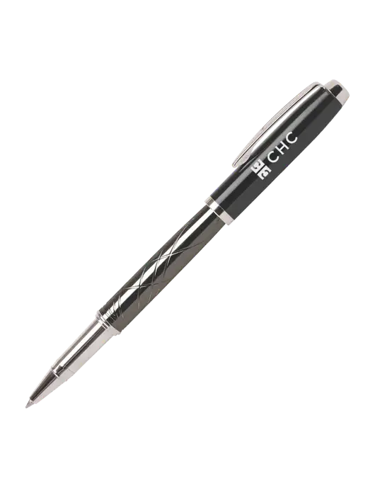 Modernist Black Rollerball Pen - Black Ink w/CHC Logo