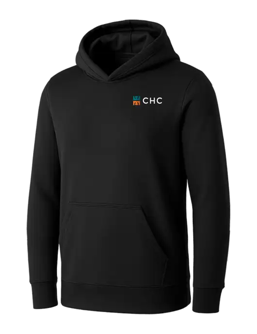 Womens Black Core Fleece Pullover Hooded Sweatshirt w/CHC Logo