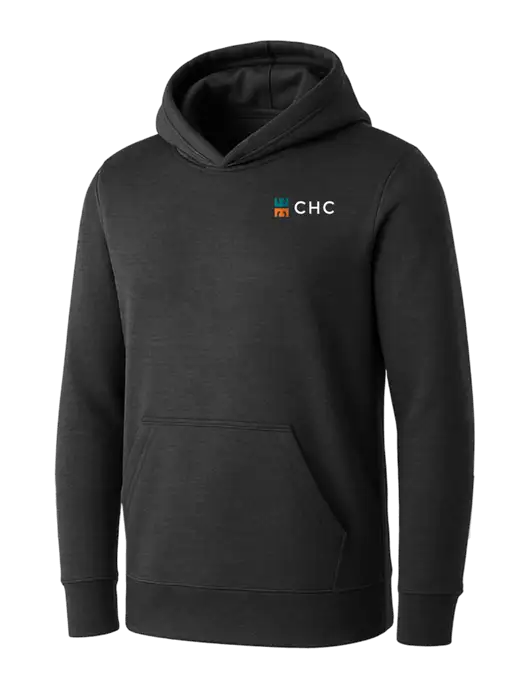 Womens Dark Grey Heather Core Fleece Pullover Hooded Sweatshirt w/CHC Logo