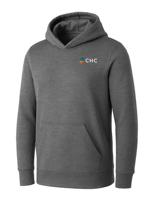 Womens Medium Grey Heather Core Fleece Pullover Hooded Sweatshirt w/CHC Logo